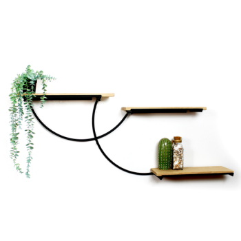 zwart metaal wandrek